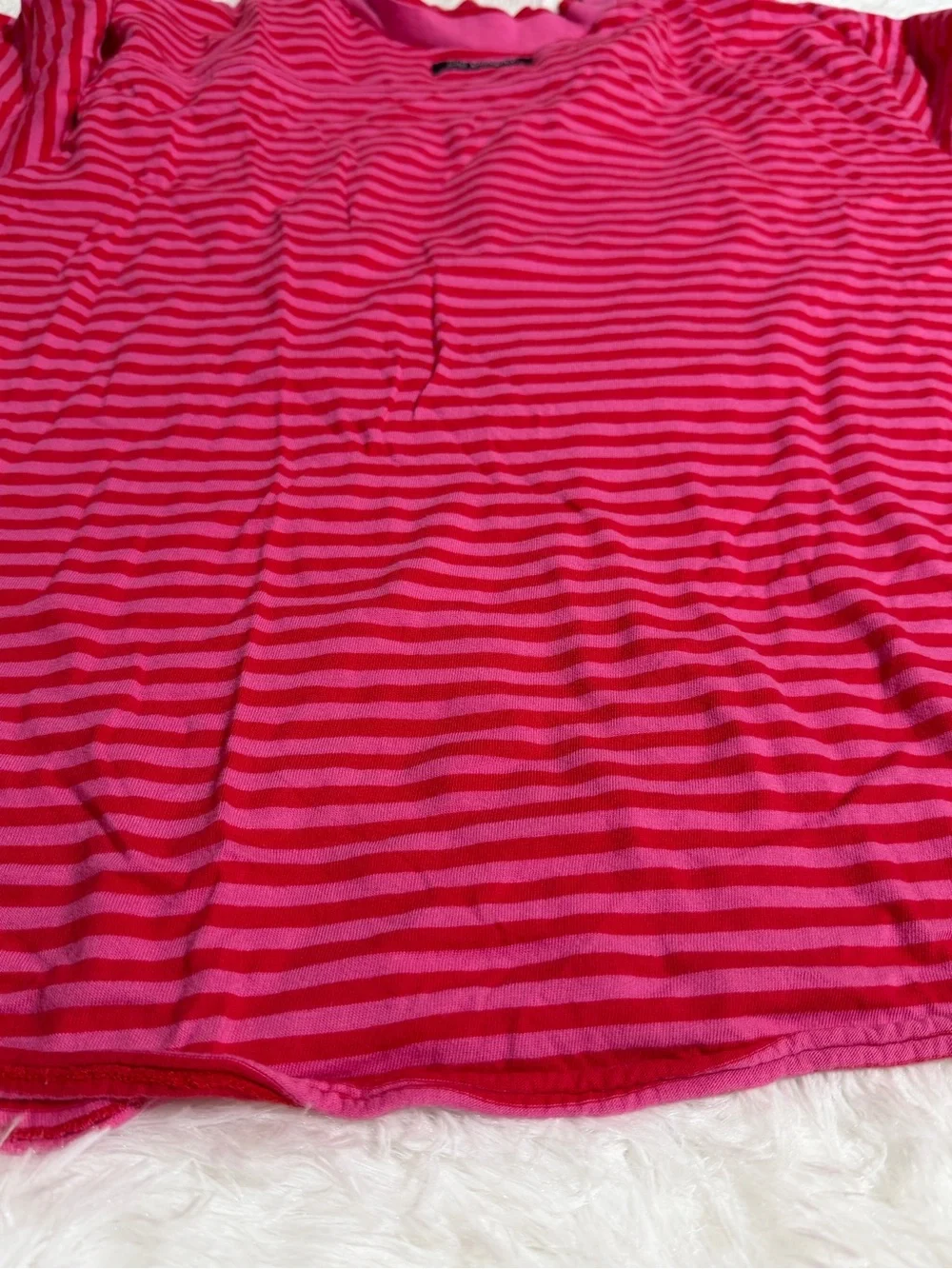 Dairy Boy XL/XXL Striped The Big Tee Mini Short Pink Picnic Stripe Matching Set